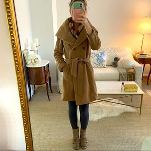 Cole Haan belted shawl collar coat